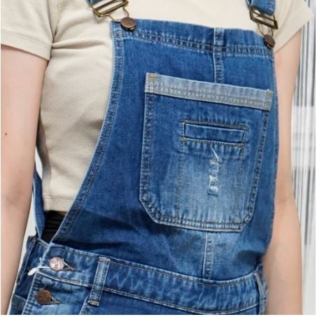 Bandidas Baju Kodok Overall Jeans