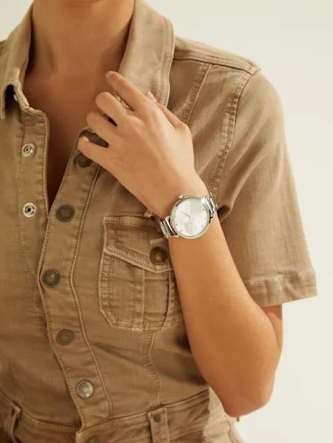 GUESS Silver Sparkling Rose GW0242L1