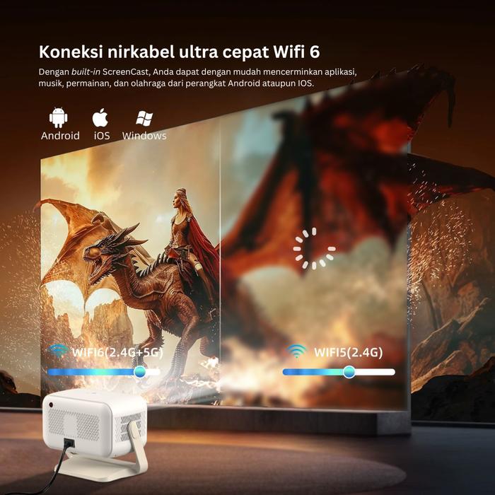 SMOON 480 Smart Projector LCD TV 5