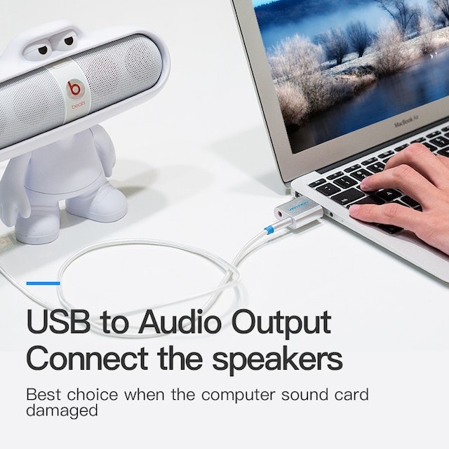 Sound Card Converter USB To 3.5mm Audio Splitter  5