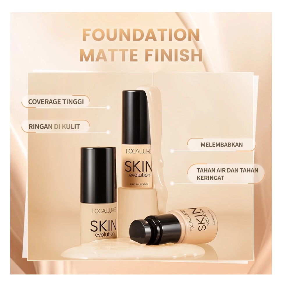FCL Internasional Indonesia FOCALLURE Skin Evolution Fluid Foundation  #04 Natural