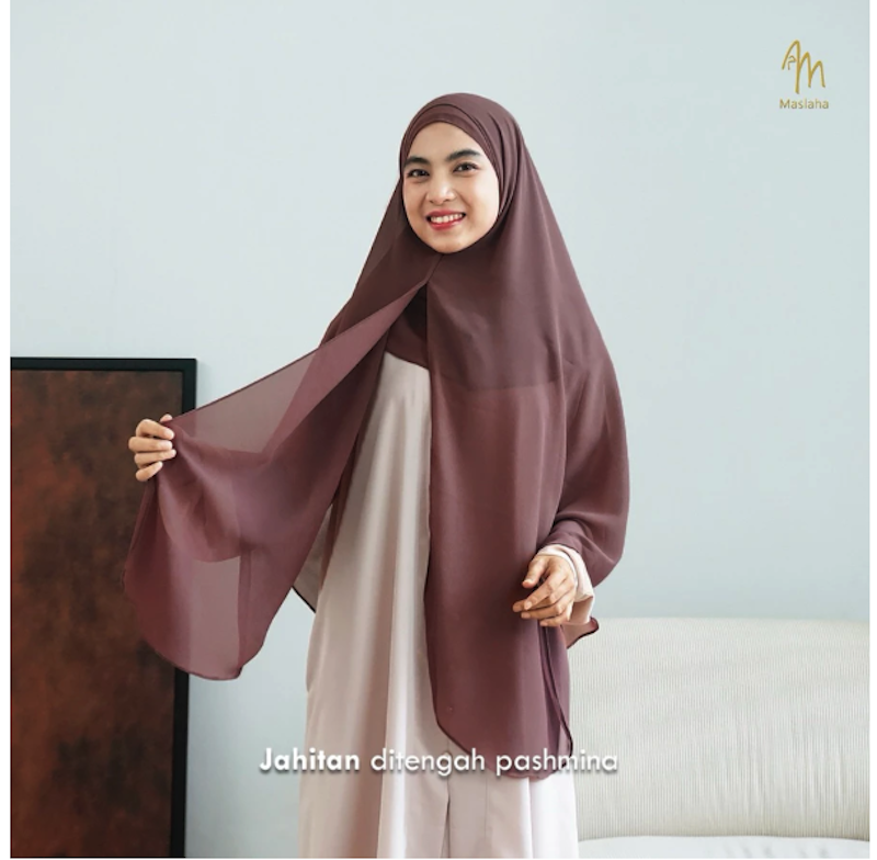 Maslaha Niqab Pashmina Curve Instant 5