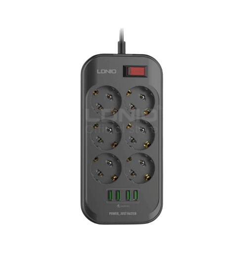 LDNIO Power Strip 6 Lubang dengan 4 USB  1