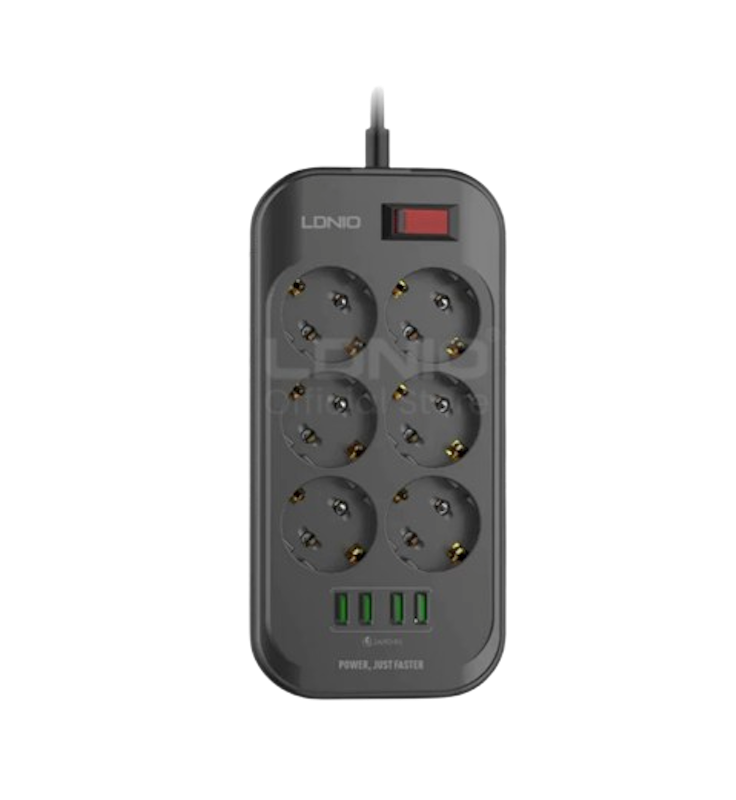 LDNIO Power Strip 6 Lubang dengan 4 USB 1