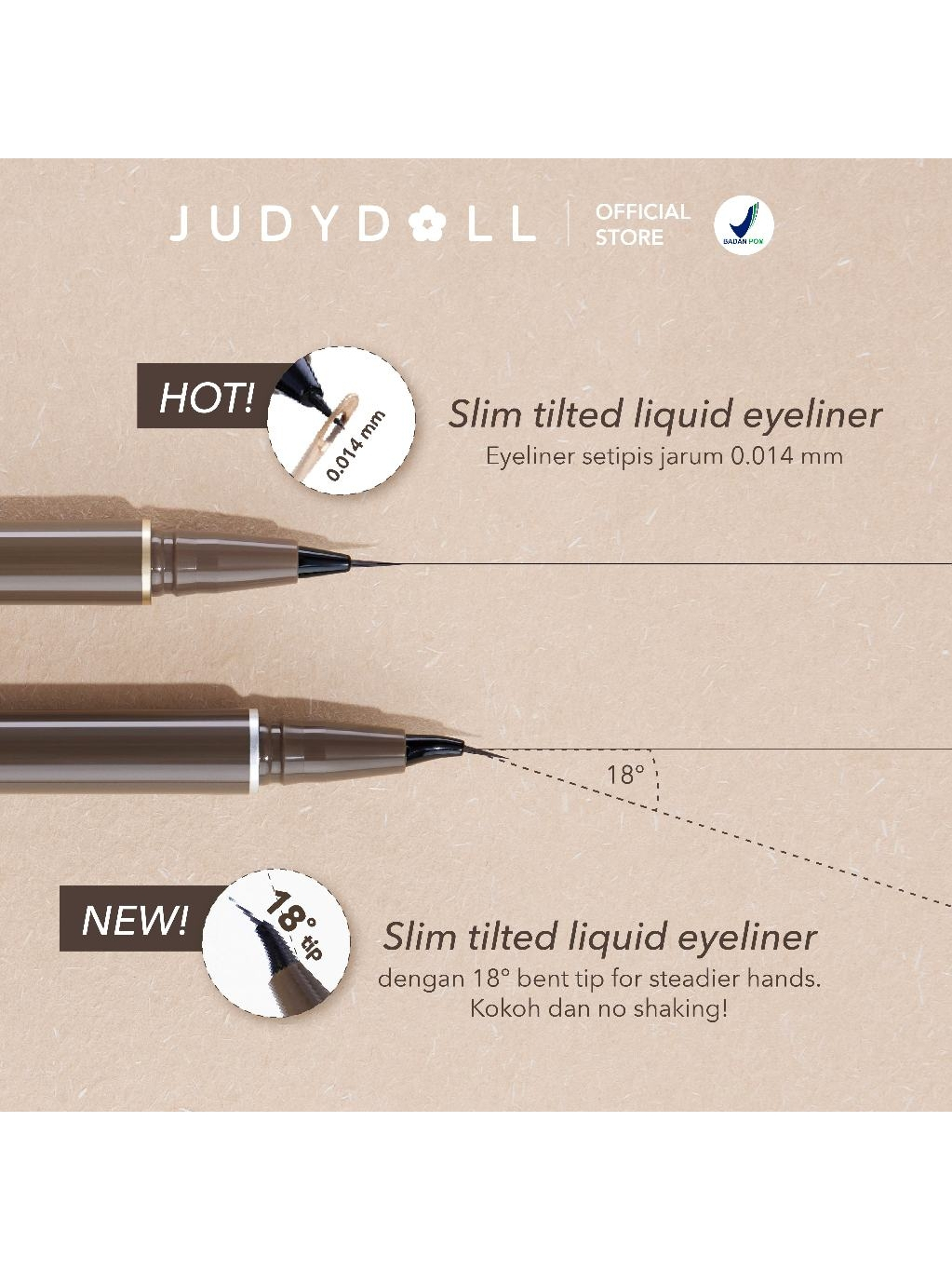 JOY Group Judydoll Slim Liquid Eyeliner 02 Brown