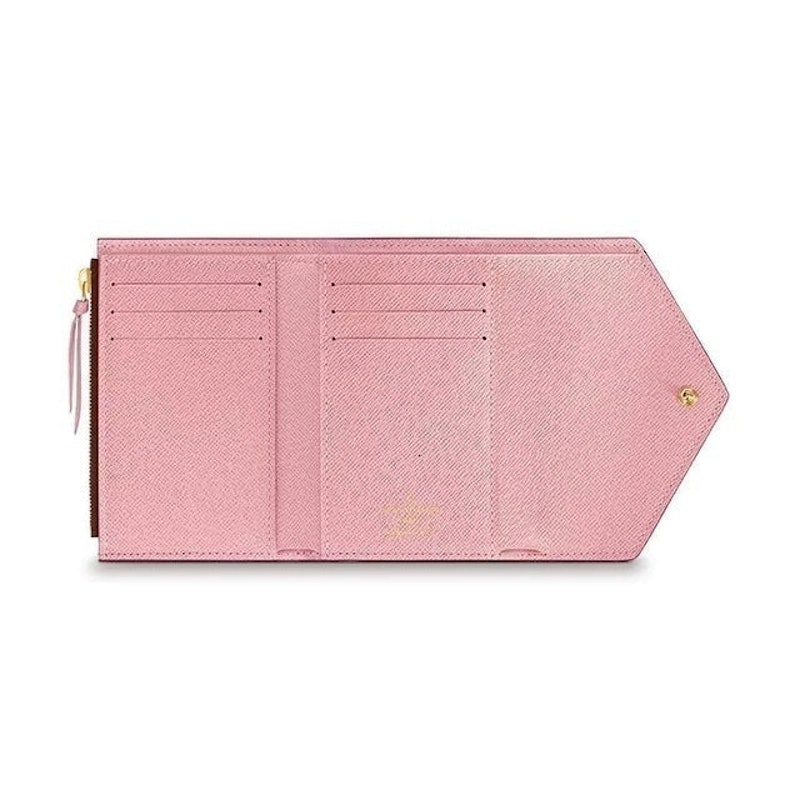 Victorine Wallet Rose Ballerine Damier Ebene Canvas 2