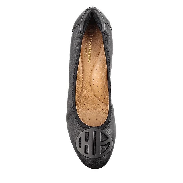 Hush Puppies Almond Toe Ailsa In Black 3