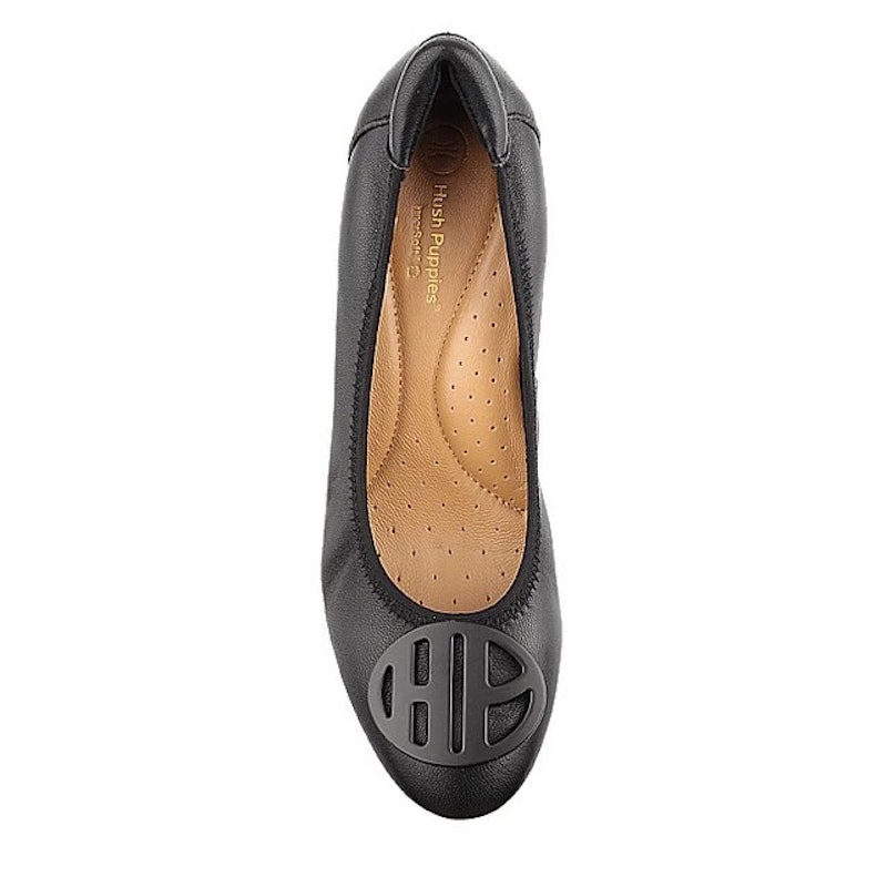 Hush Puppies Almond Toe Ailsa In Black 3