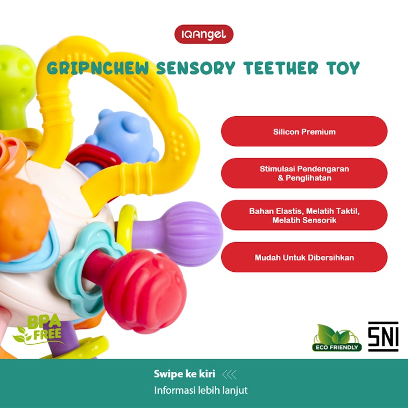 IQAngel Gripnchew Sensory Teether Toy 3