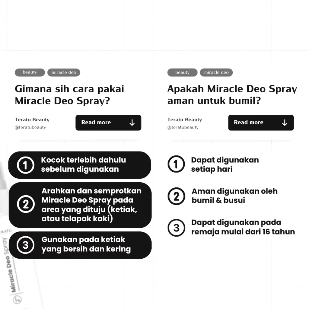 Fandi Universal Kosmekreasi Tératu Beauty Miracle Deo Spray Deodorant 