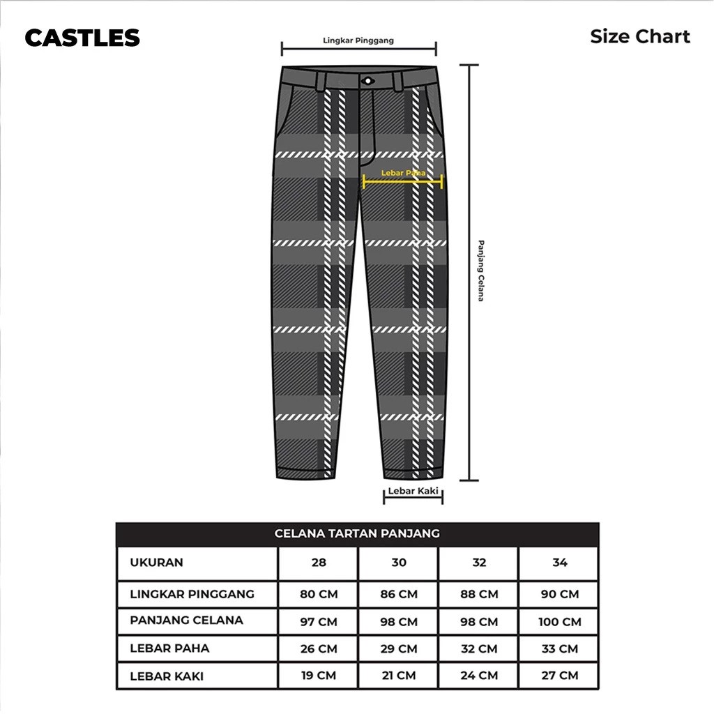 CSTLS Castles Long Pants Tartan