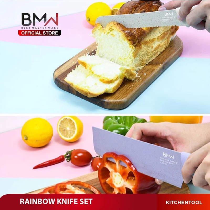 BMW Kitchen Ware Rainbow Knife Set Non-Stick Coating 3