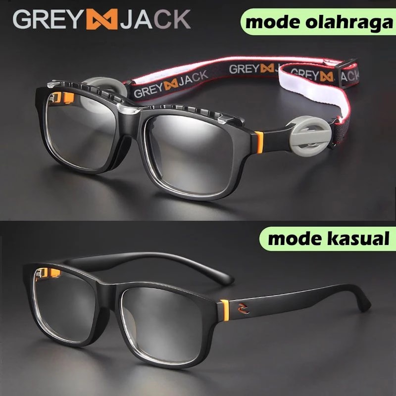 Grey Jack Frame Kacamata Olahraga 2in1 3