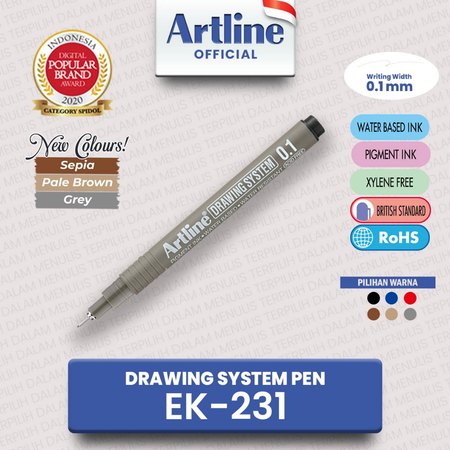  Shachihata Artline Drawing System Pen 0.1 mm EK-231