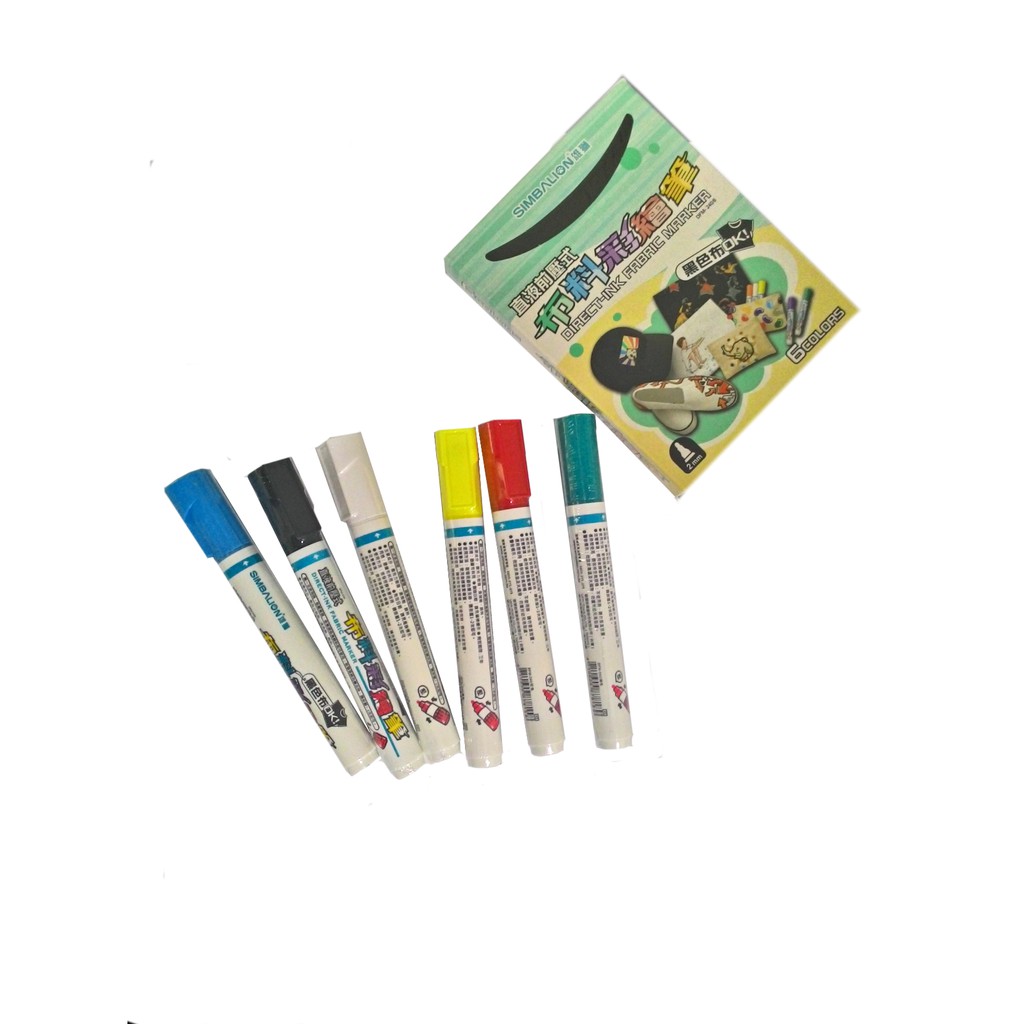 Simbalion Direct Ink Fabric Marker (6 Colors)  DFM-240/6