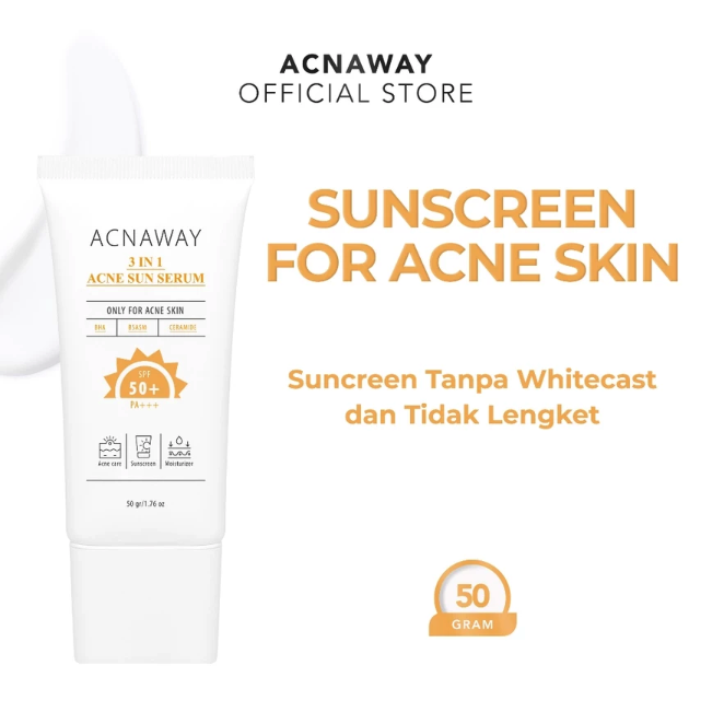 Nayue Kosmetik Indonesia ACNAWAY 3 in 1 Acne Sun Serum Sunscreen