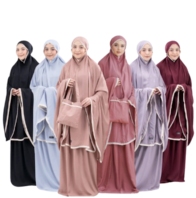 Tazbiya Mukena Dewasa Basic Jumbo Renda Plain 1