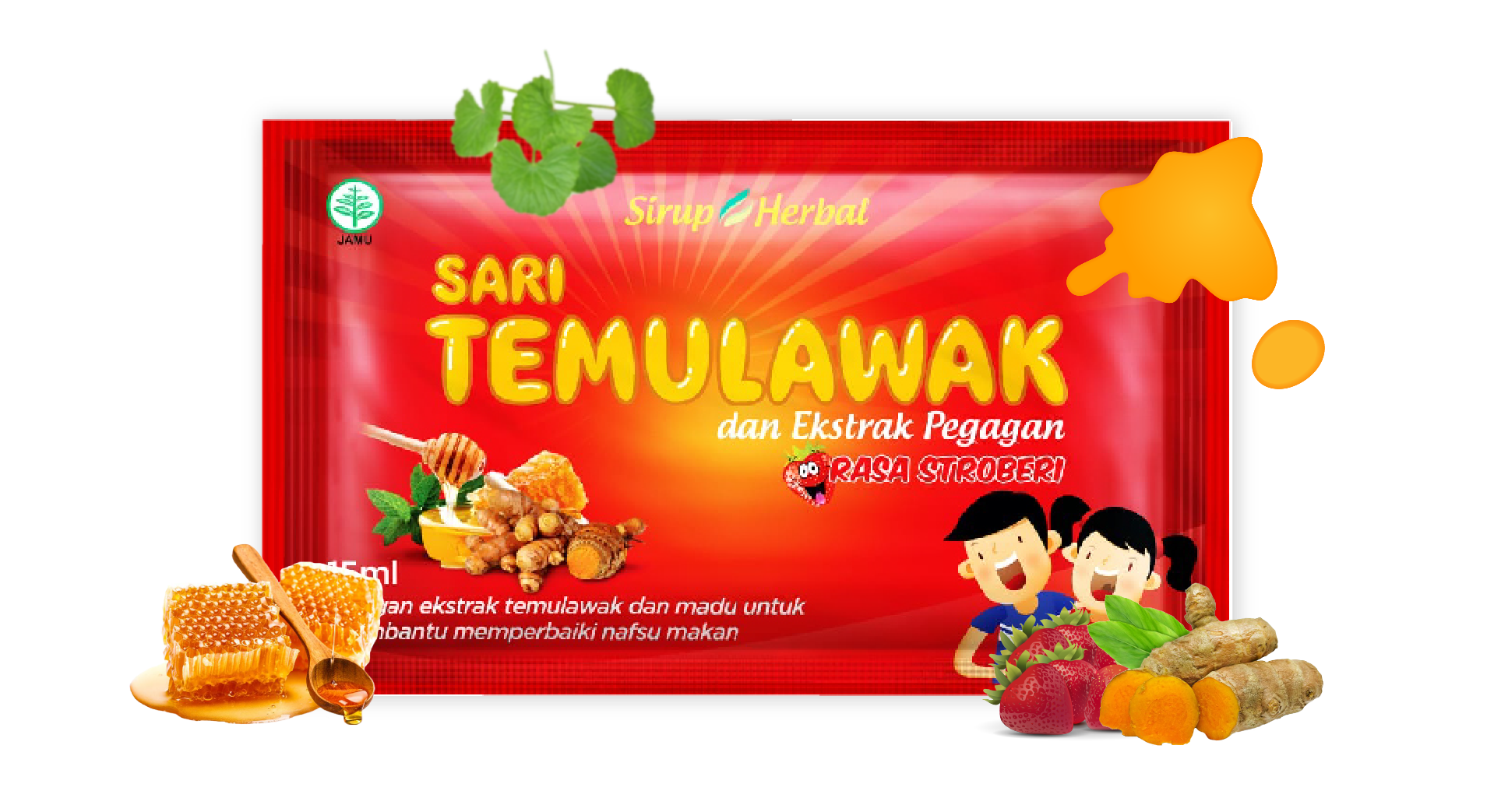 Sirup Herbal Sari Temulawak Stroberi