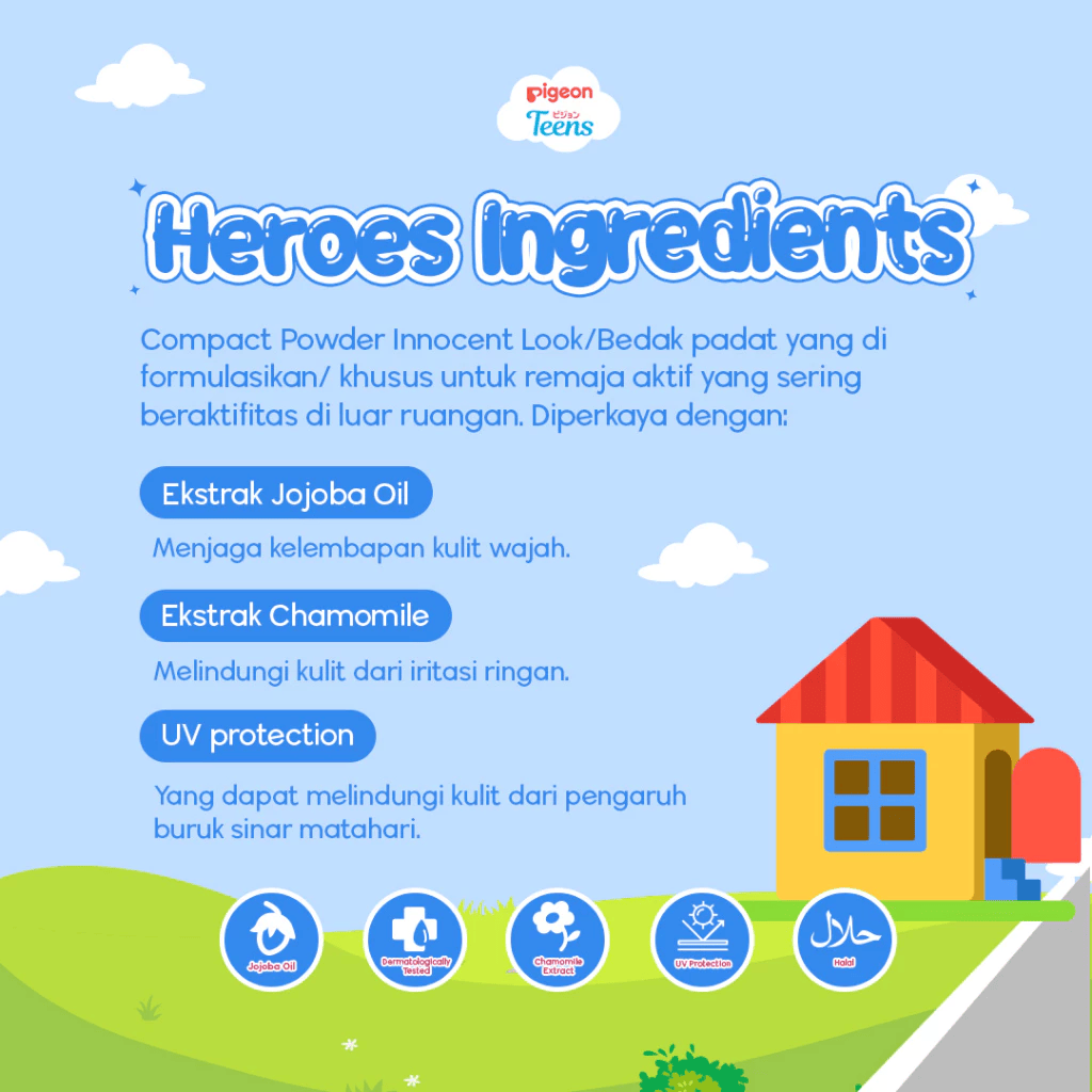 Pigeon Indonesia Pigeon Teens Compact Powder + UV Protection Beige