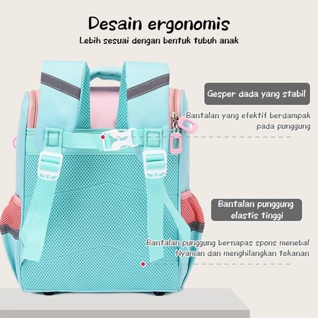 Aimilo Tas Sekolah Anak 3-6 Tahun Astronot Biru 2