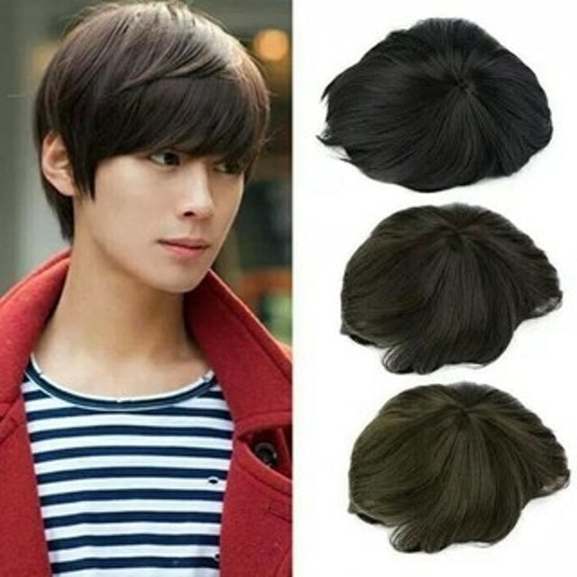 Full Wig Lurus Pendek Ala Pria Korea 1
