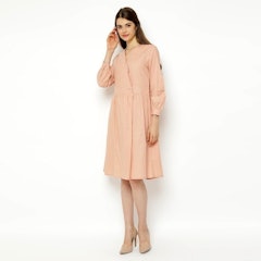 Peach Overlap Dress