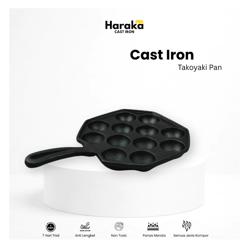 Haraka Takoyaki Cast Iron Pan 2