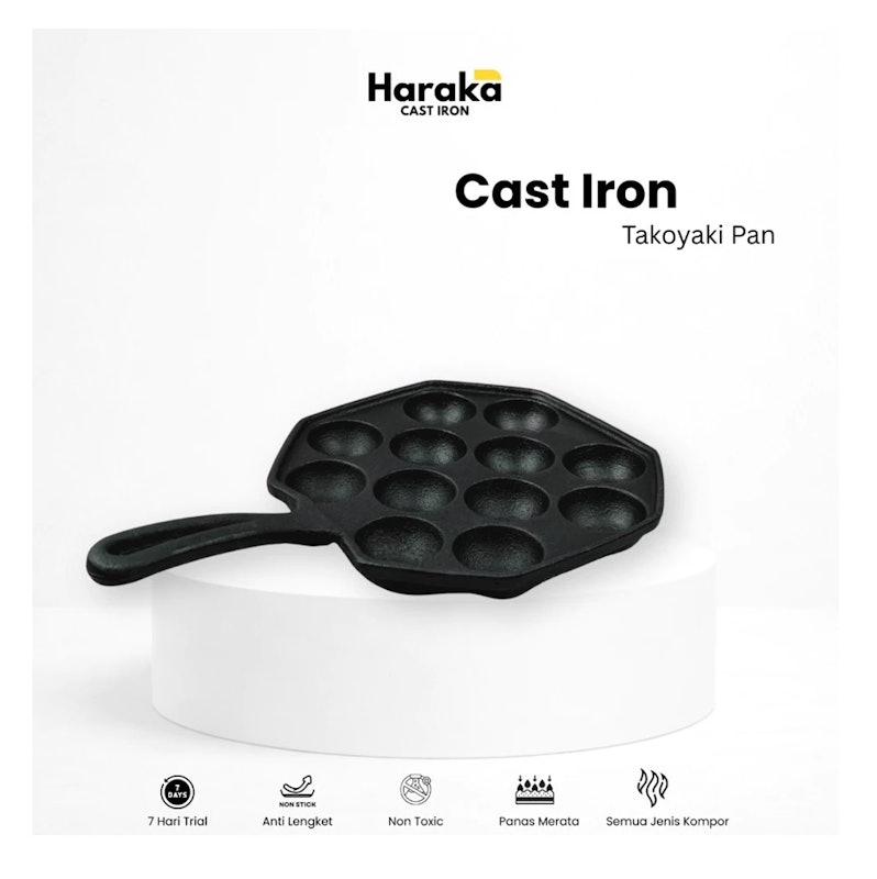 Haraka Takoyaki Cast Iron Pan 2