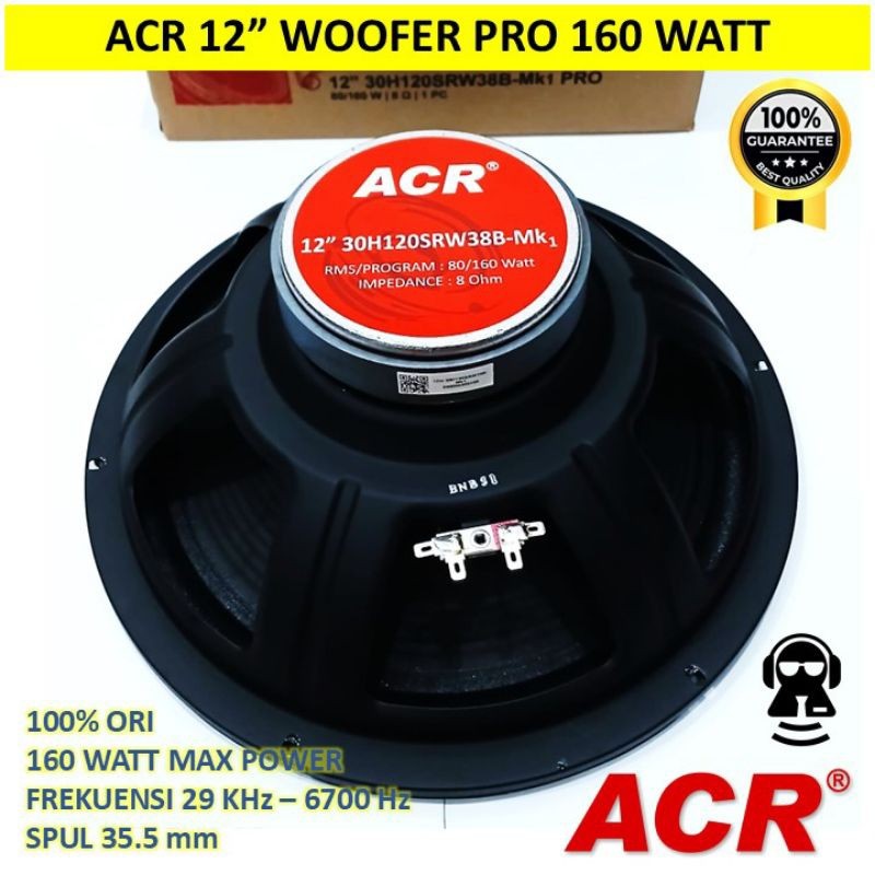 Sinar Baja Electric ACR Pro Speaker Woofer 12″ 30H120SRW38B-Mk1