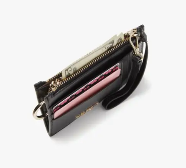 Kate Spade Spencer Metallic Cards Case Wristlet k5396