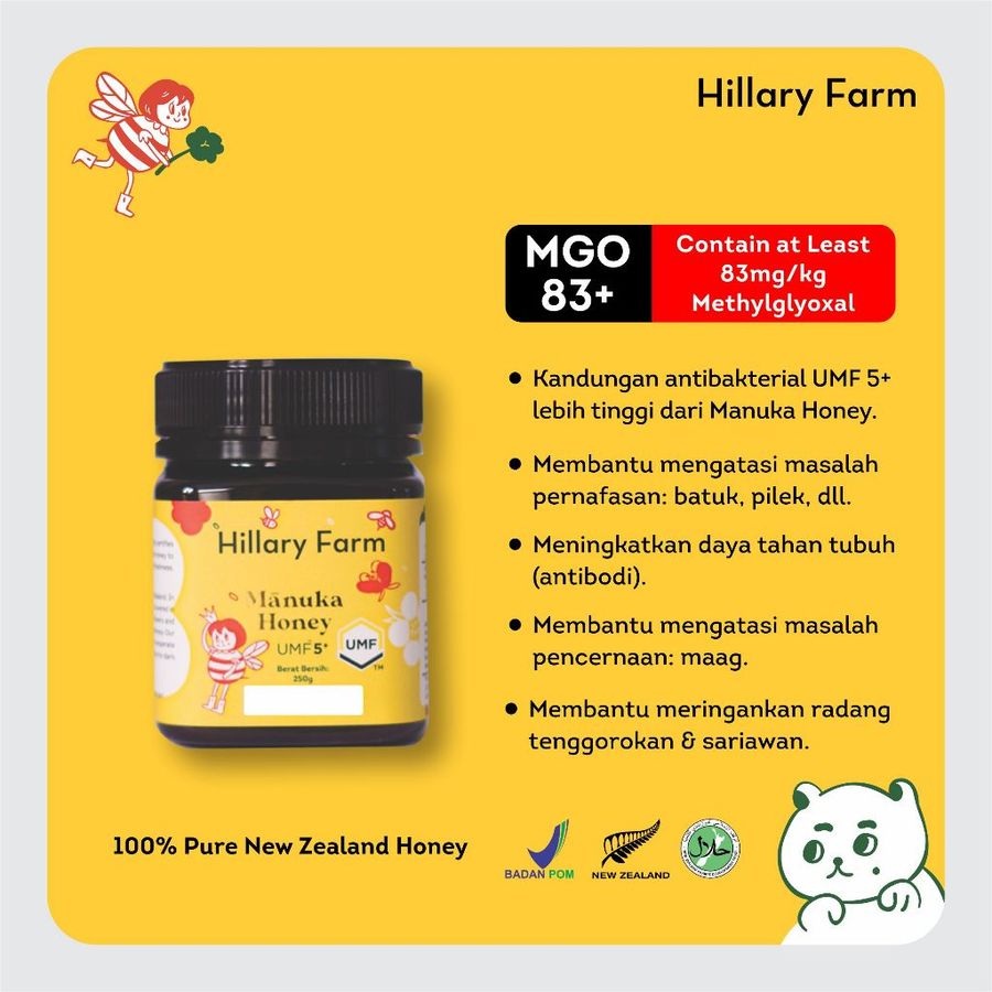 Hasindo Boga Indonesia Hillary Farm Manuka Honey UMF 5+