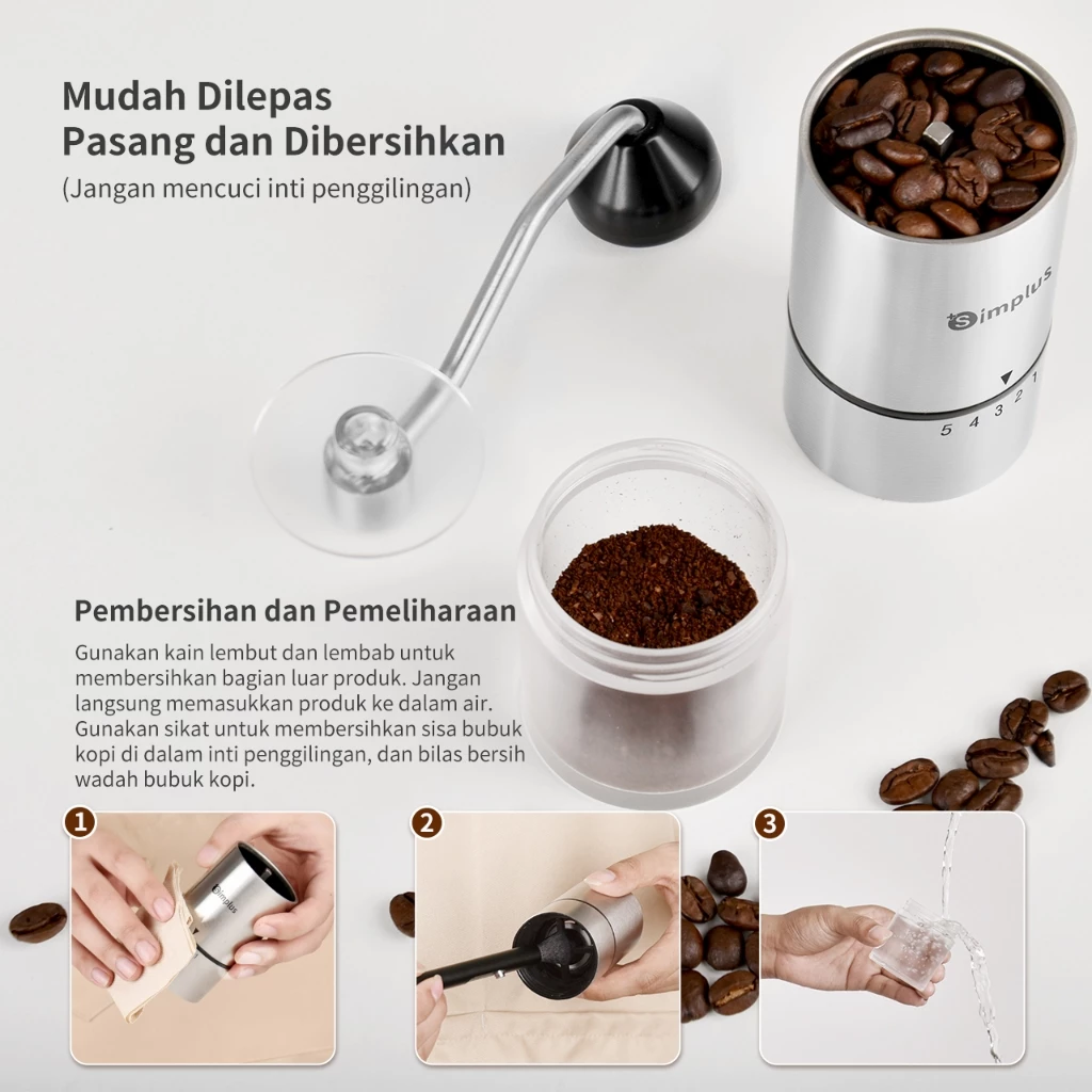 Yaoyao Indonesia Info Tech Simplus Coffee Grinder Handheld