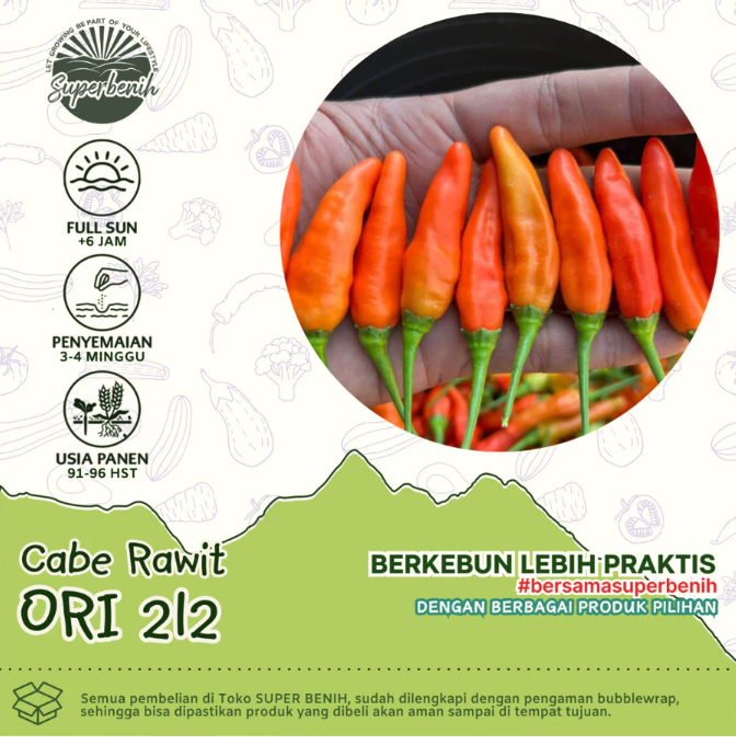 Aura Seed Indonesia Aura Seed Cabai Rawit Unggul ORI 212
