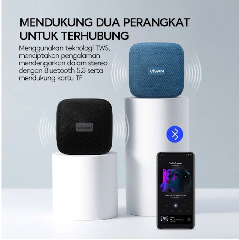 VIVAN Waterproof Bluetooth Speaker Mini 2