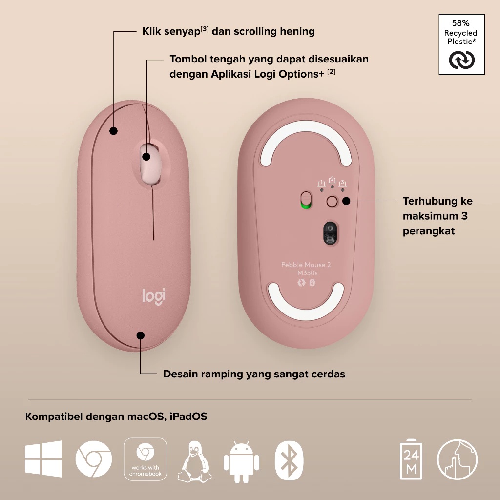 Logitech Logitech Pebble 2 Mouse M350s