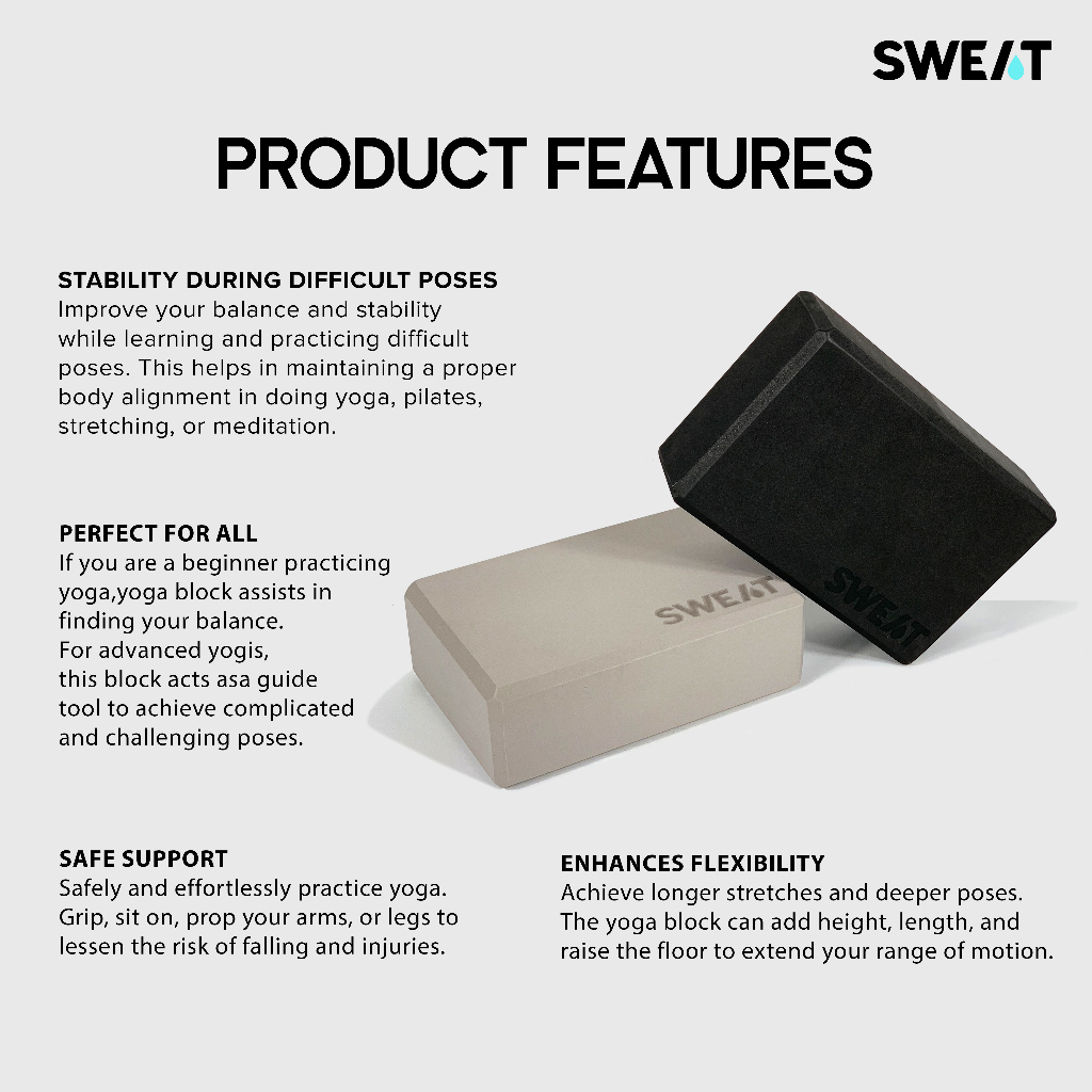 SWEAT Yoga Foam Block