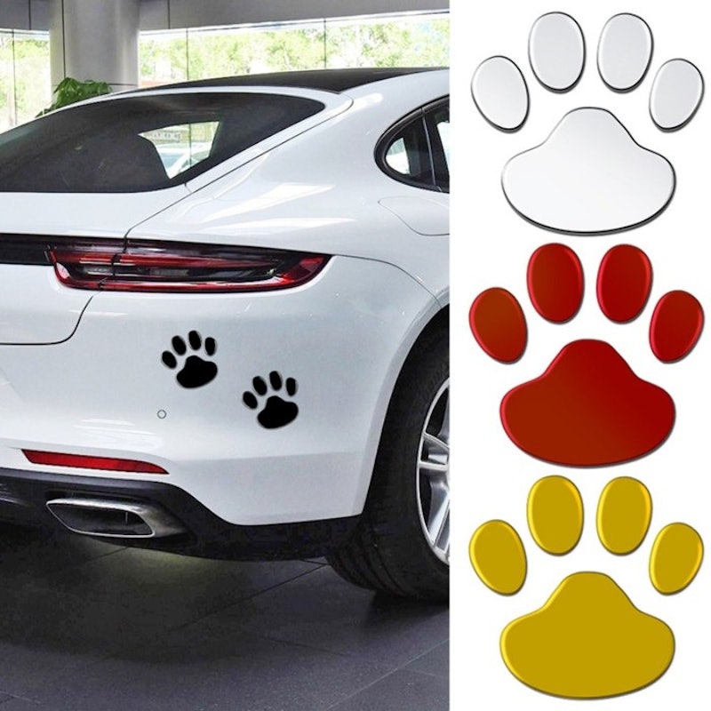 Stiker Mobil 3D Timbul Jejak Kaki Anjing 3
