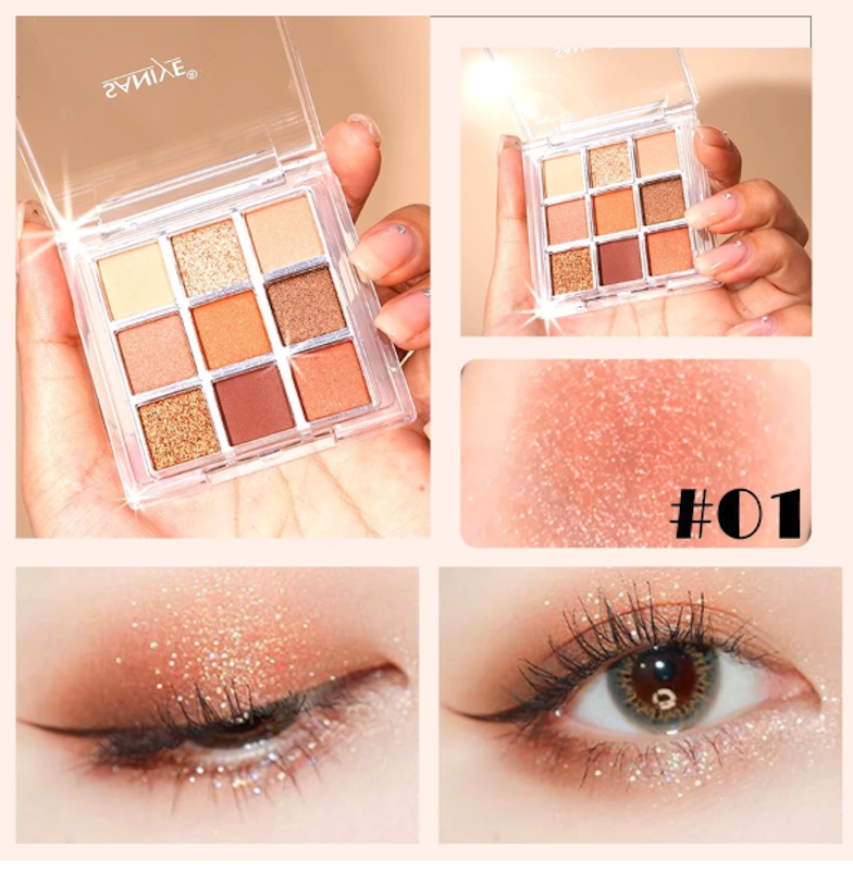 SANIYE 9 Colors Ice Cube Eyeshadow Palette E0925 #1 4