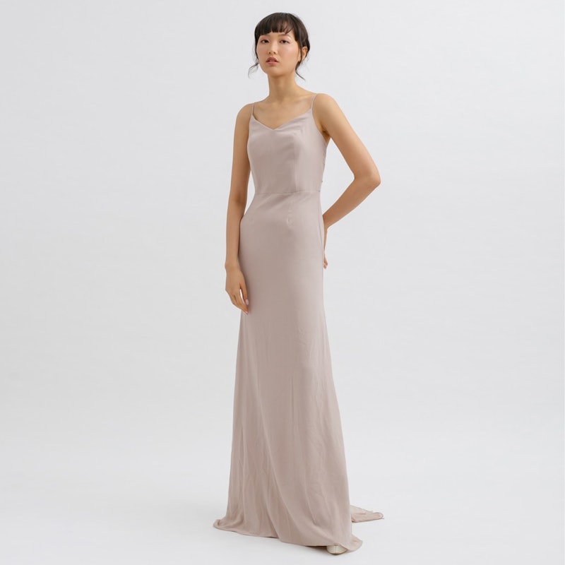 V Neck Backless Tied Maxi Dress 4