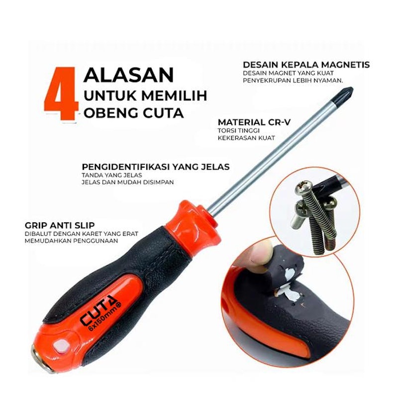 Cuta Obeng Go Tru Plus 6 x 150 mm