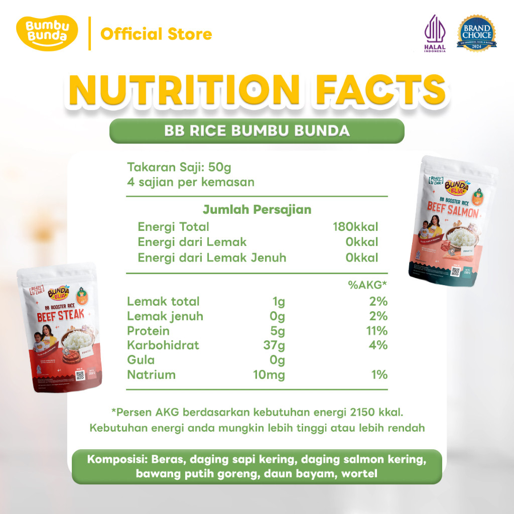 Bumbu Bunda Elia BB Booster Rice Beef Salmon 5