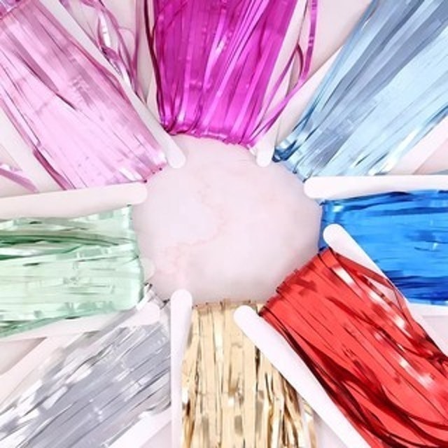 Foil Fringe Curtain Chrome Doff 2