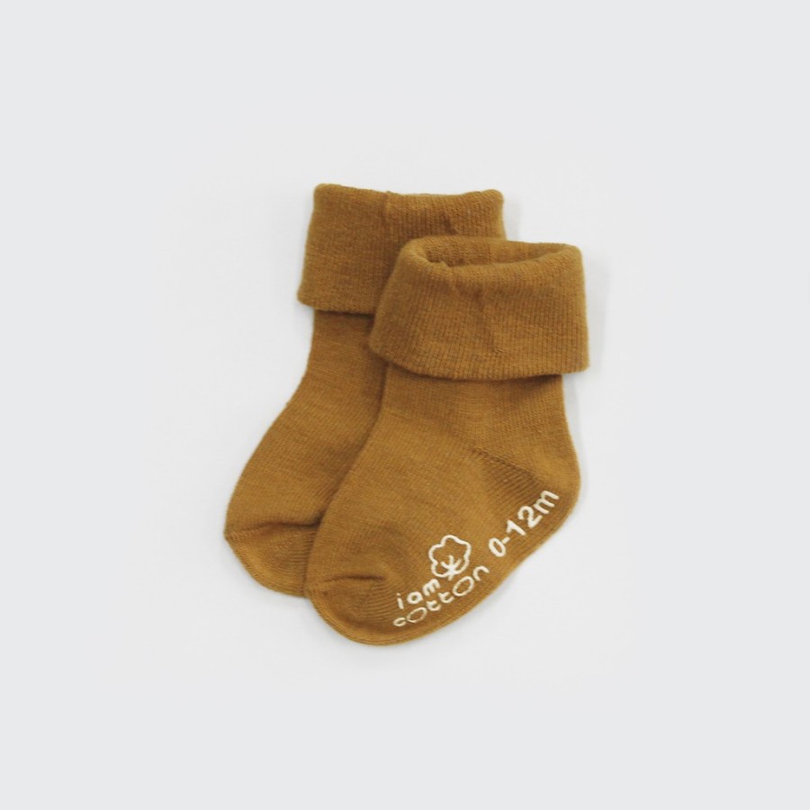 I am Cotton Kaos Kaki Bayi / Anak Warna Anti Slip 