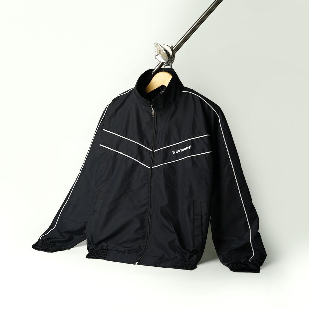 Westgods Jaket Tracksuit Tracktop Windbreaker Bahan Parasut Track Swiss