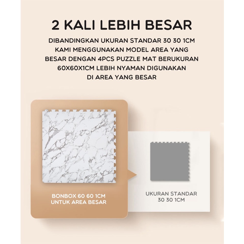 BONBOX Matras Puzzle Motif Marmer BMP50