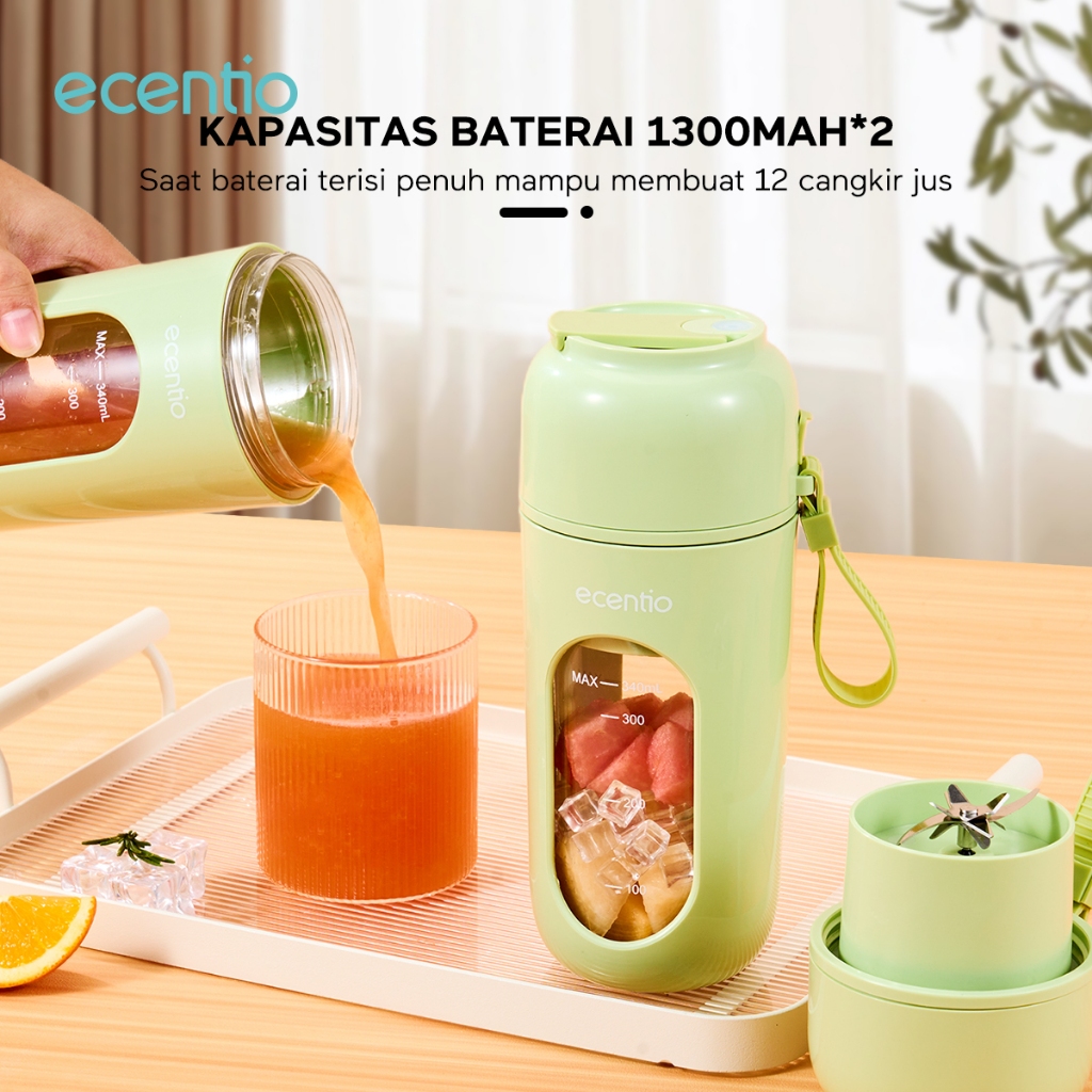 Dawey Etech Indonesia ecentio Juicer Portable Blender 12 Mata Pisau