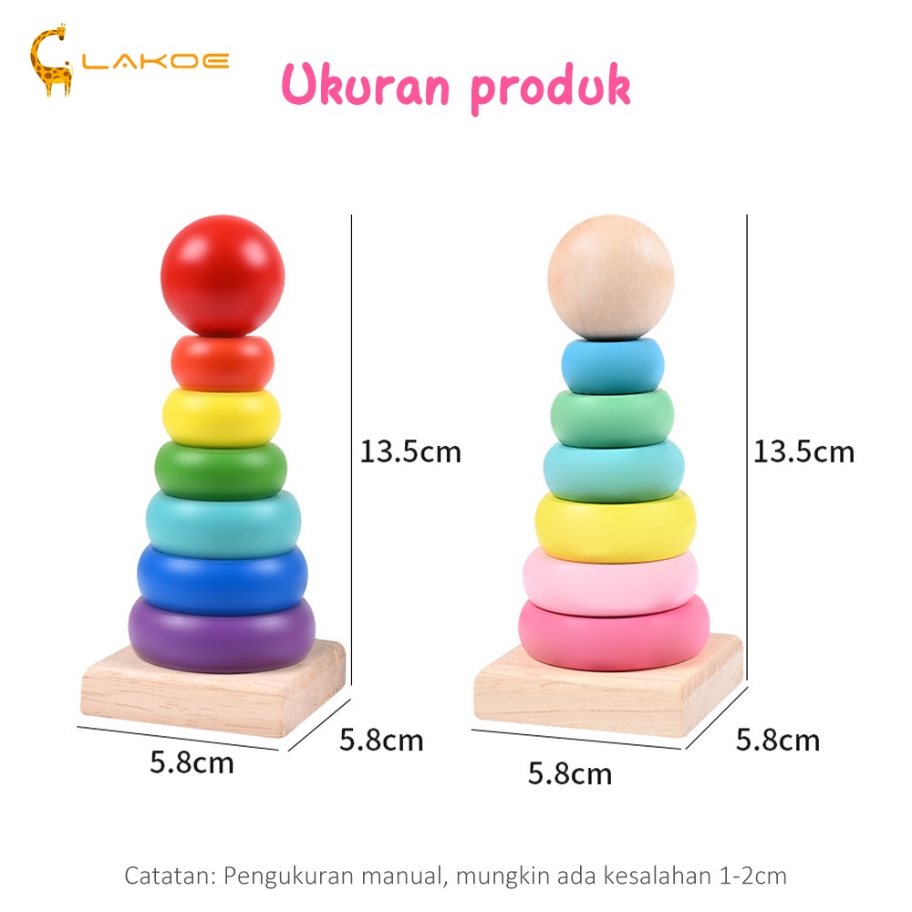 Rainbow Tower Puzzle Kayu 2