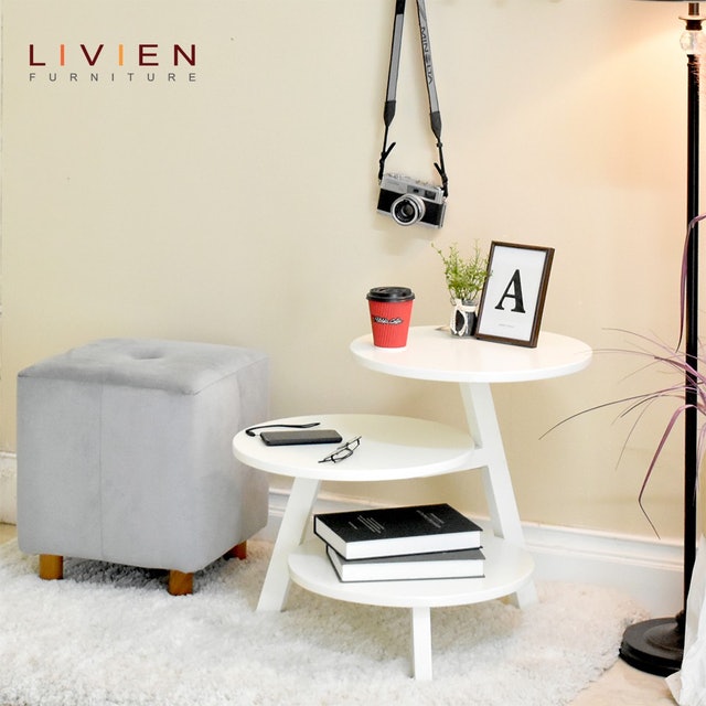 Livien Furniture Meja Tripod Dokeby