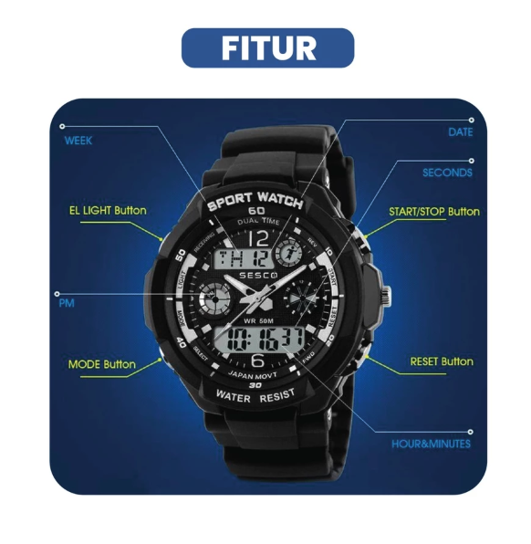 SESCO Jam Tangan Anak Laki Laki 8060