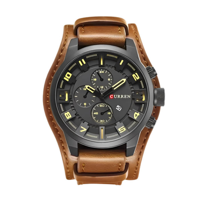 Curren Coffee Brown Leather Men’s Watch 8225